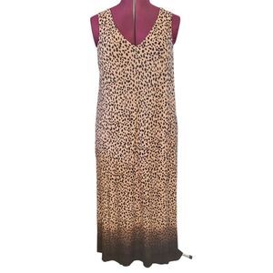Simply Vera Vera Wang Animal Print Ombre Maxi Dress (Size XXL)